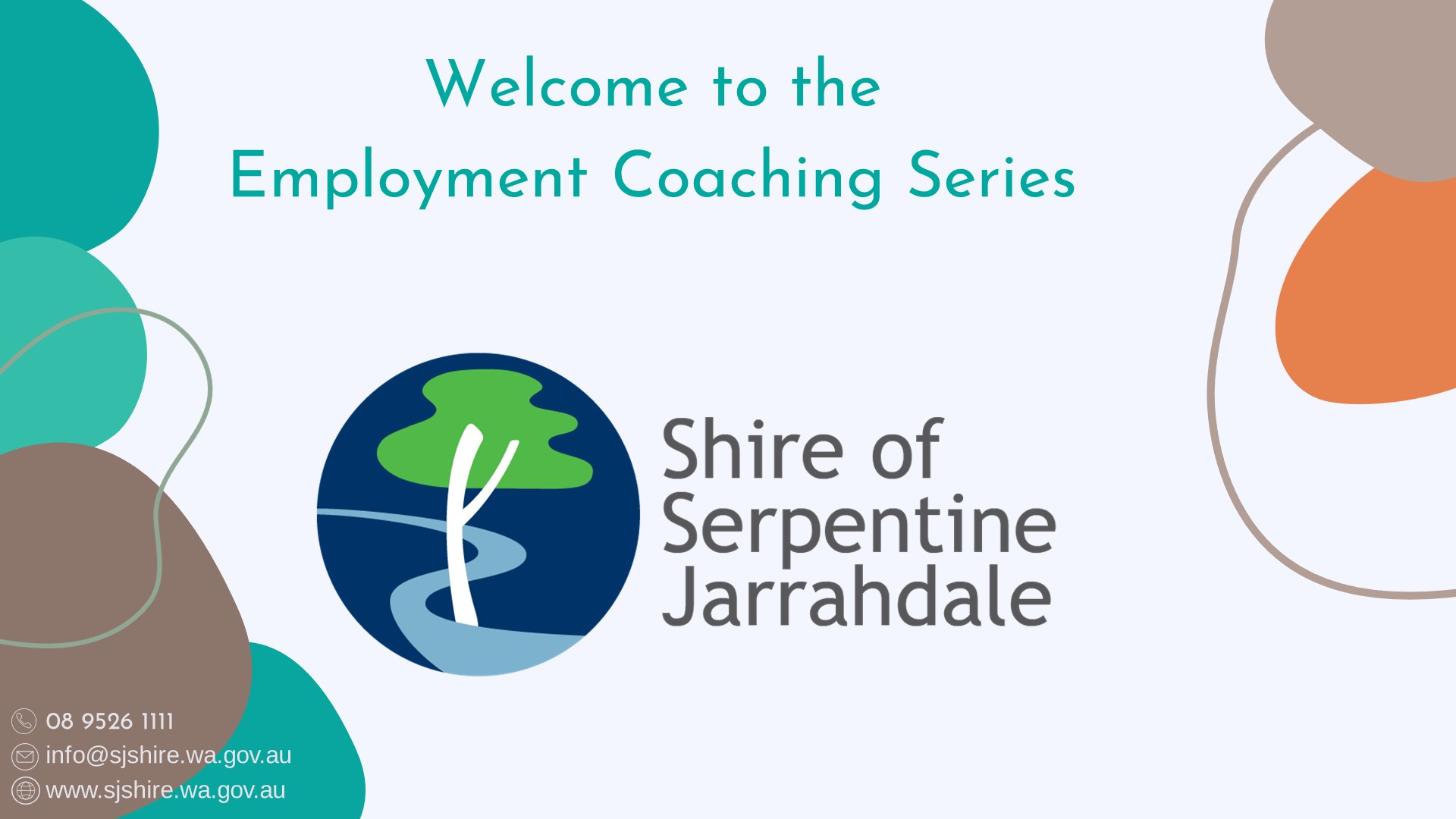 contains text: Welcome to the Employment Coaching Series