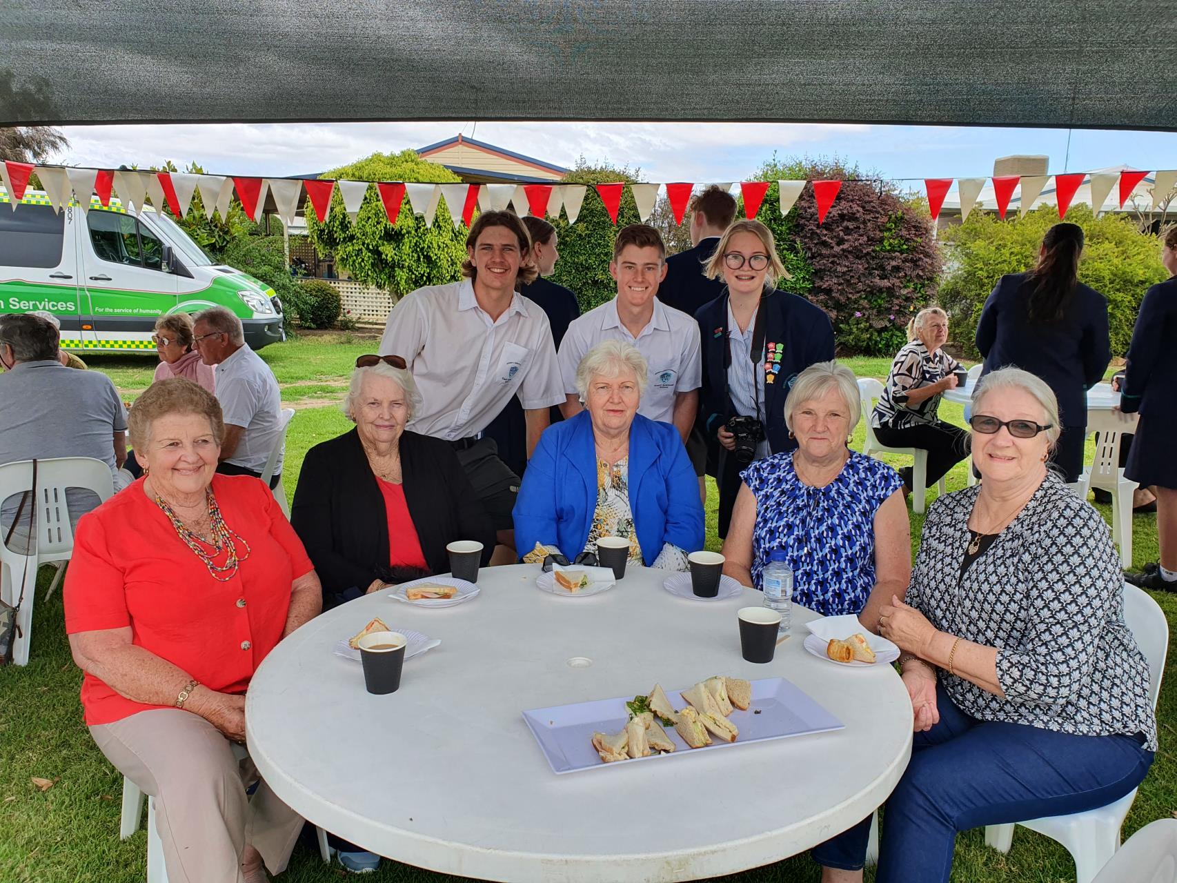 seniors at 2020 garden party