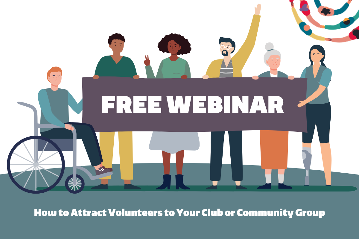 cartoon image of volunteers