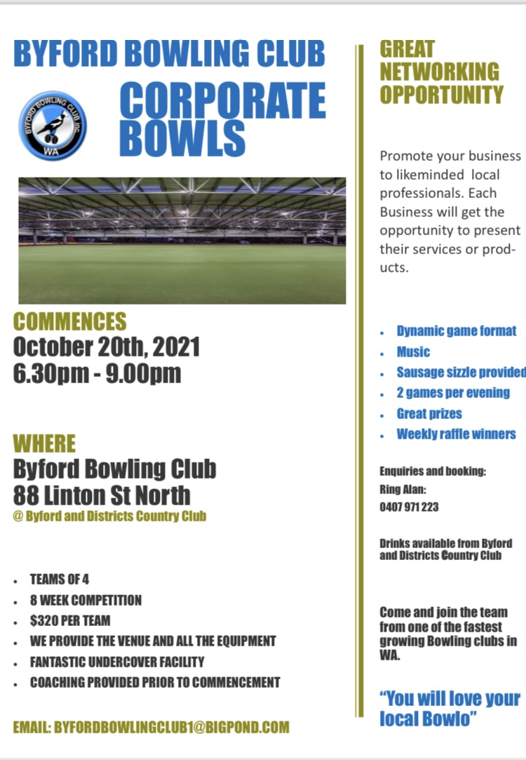 Bowls event poster
