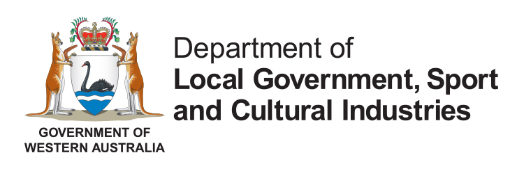 Department of Local Government, Sport and Cultural Industries Logo including the WA coat of arms