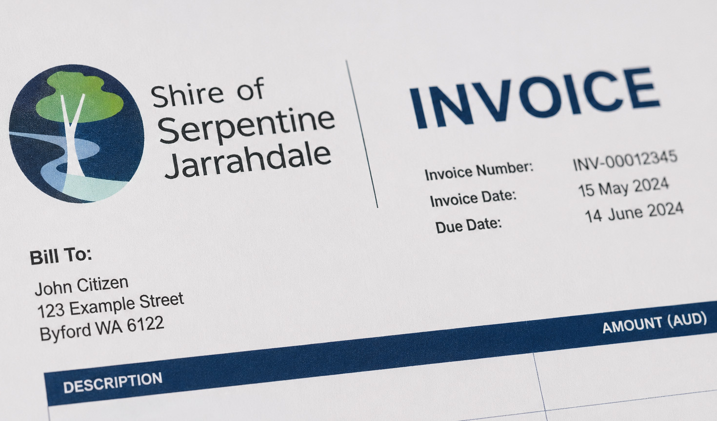 Pay an invoice Image