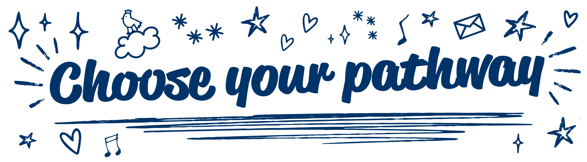 Banner with the words choose your pathway