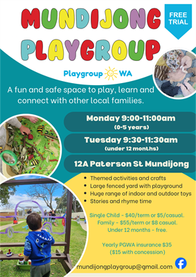 Mundijong Playgroup - 2025 Flyer 2