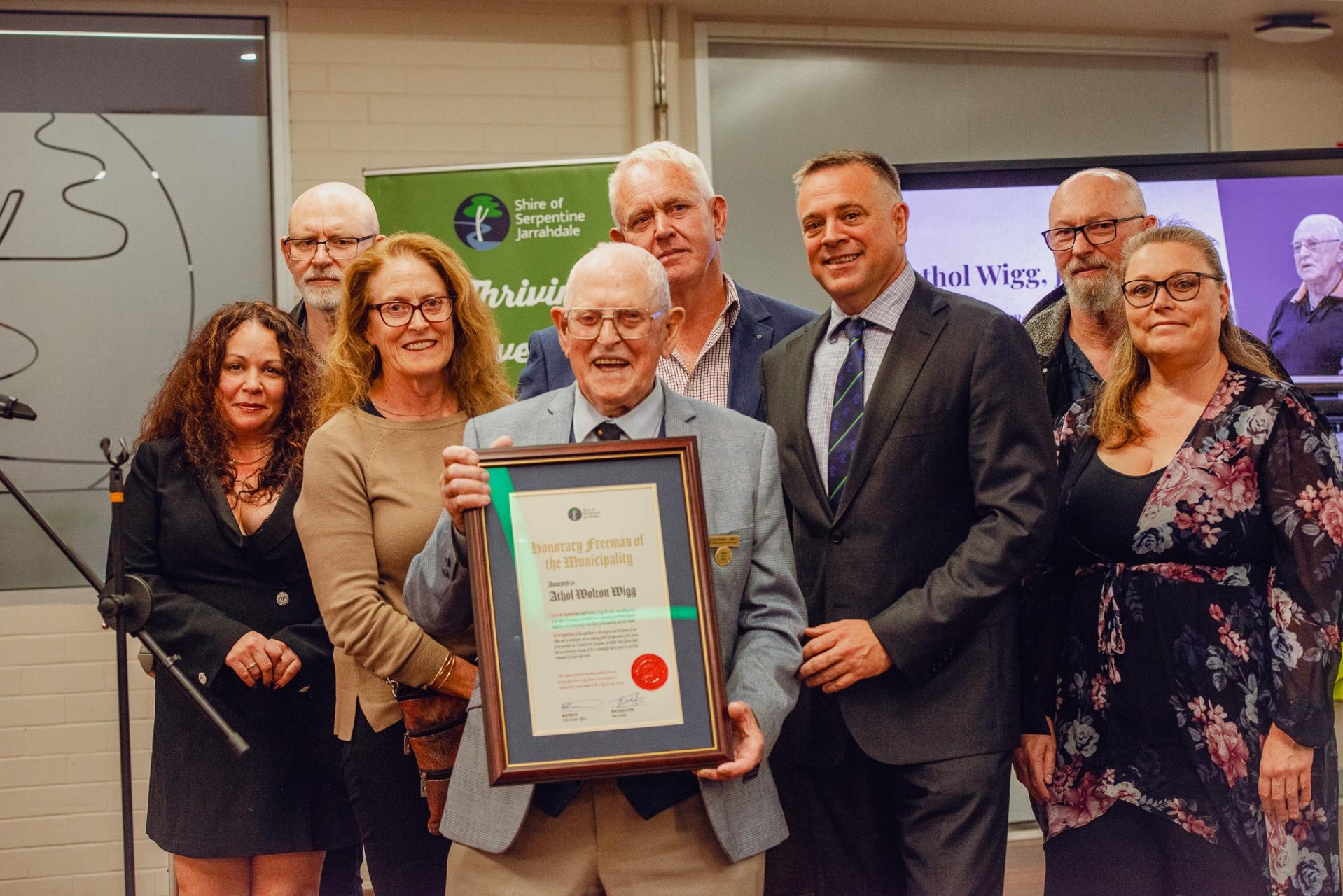 Athol Wigg JP named Honorary Freeman of Serpentine Jarrahdale