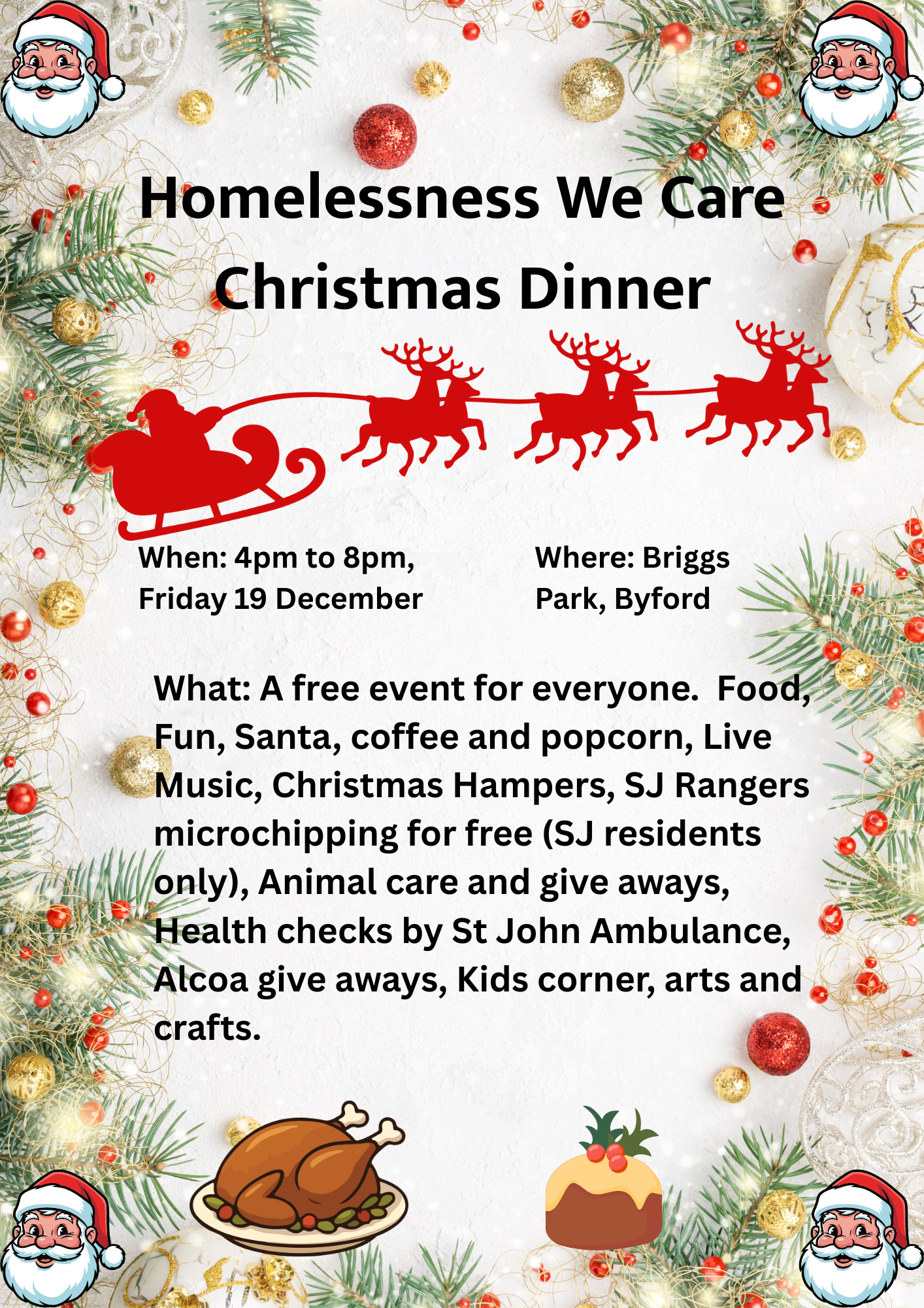 Homelessness We Care Christmas Event